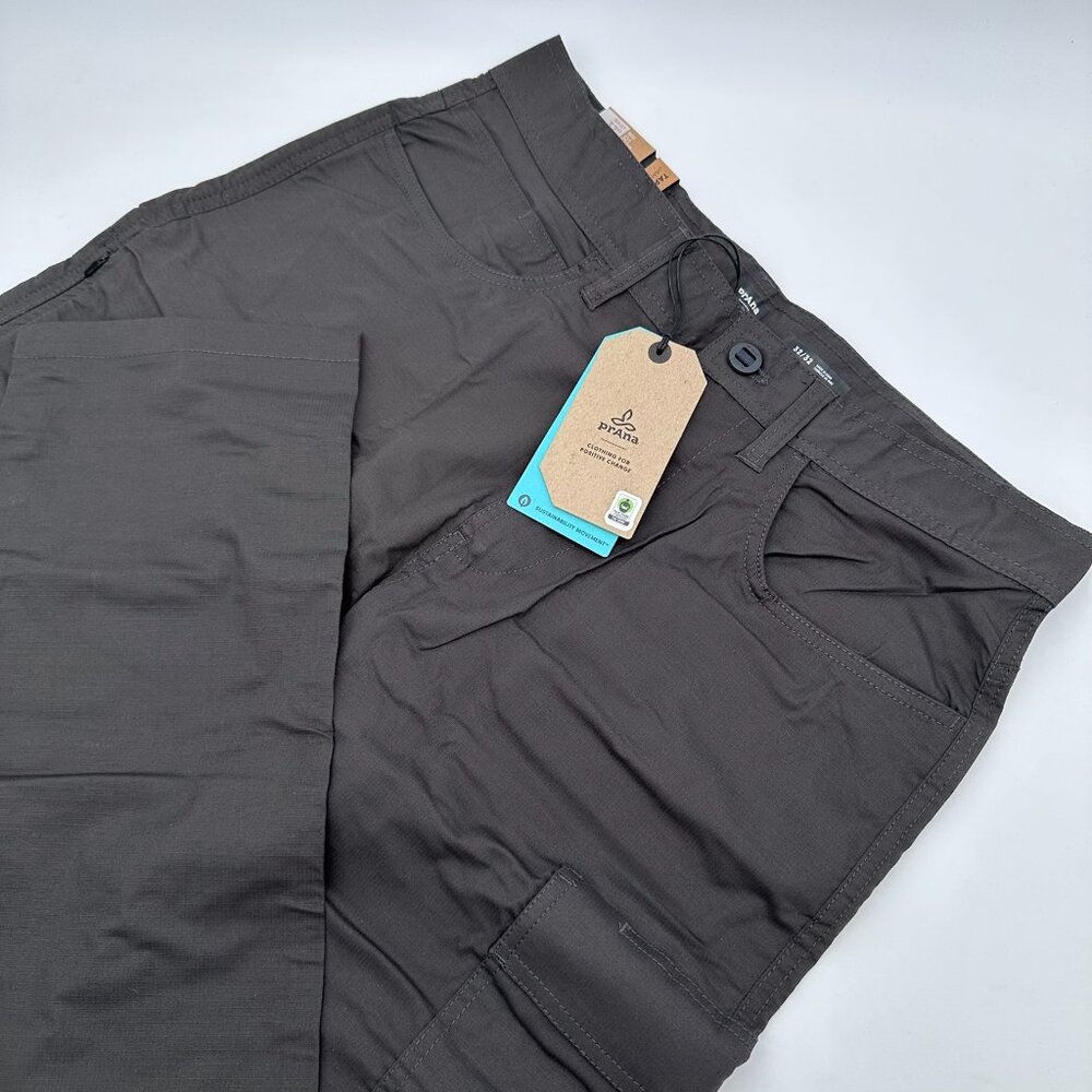 prAna Men's Double Peak Ripstop Tapered Leg Pant, Size W30 x L32, Charcoal